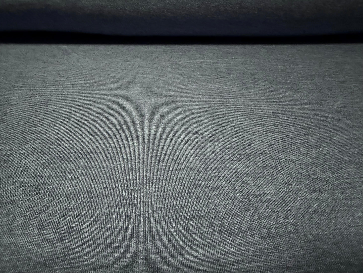 Viscose spandex stretch single jersey fabric, per metre - melange - washed denim