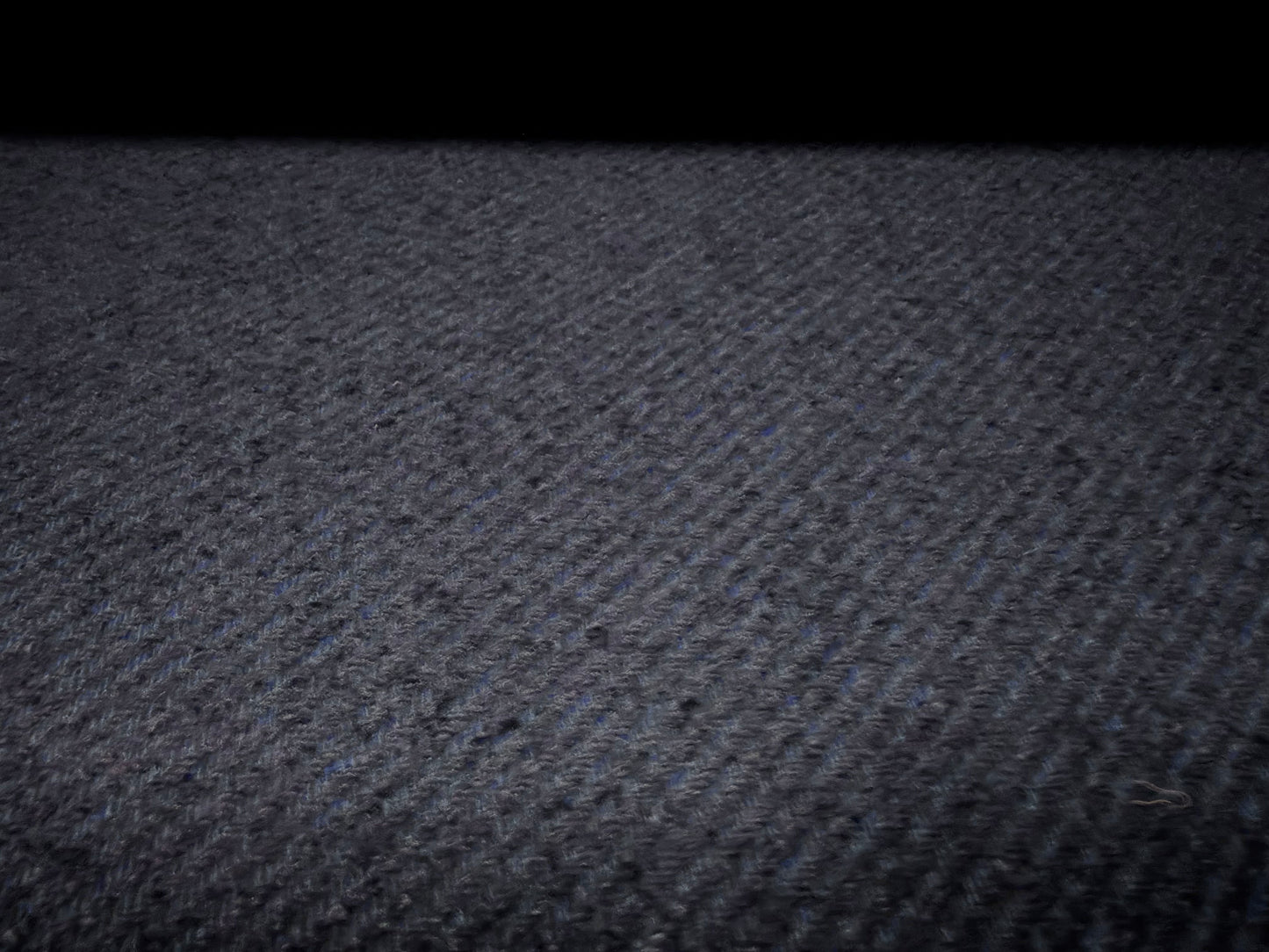 Heavyweight wool bouclé fabric, per metre - twill - dark navy blue