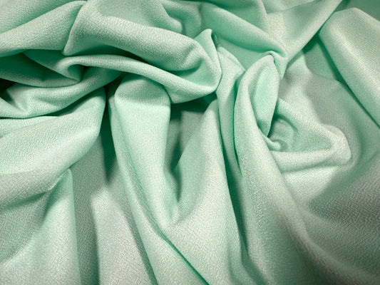 Valentino crepe stretch spandex jersey fabric - per metre - plain - mint green