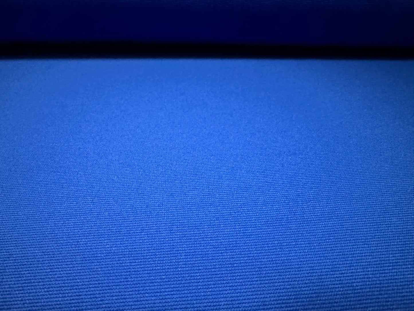 Fine ottoman rib stretch double jersey fabric , per metre - plain - azure blue