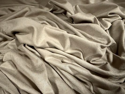 Viscose spandex stretch jersey fabric, per metre - plain - stone dust