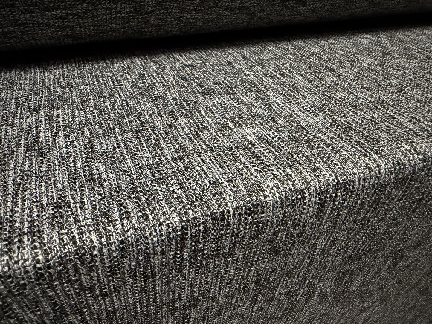 Wool tweed fabric, per metre - grey marl