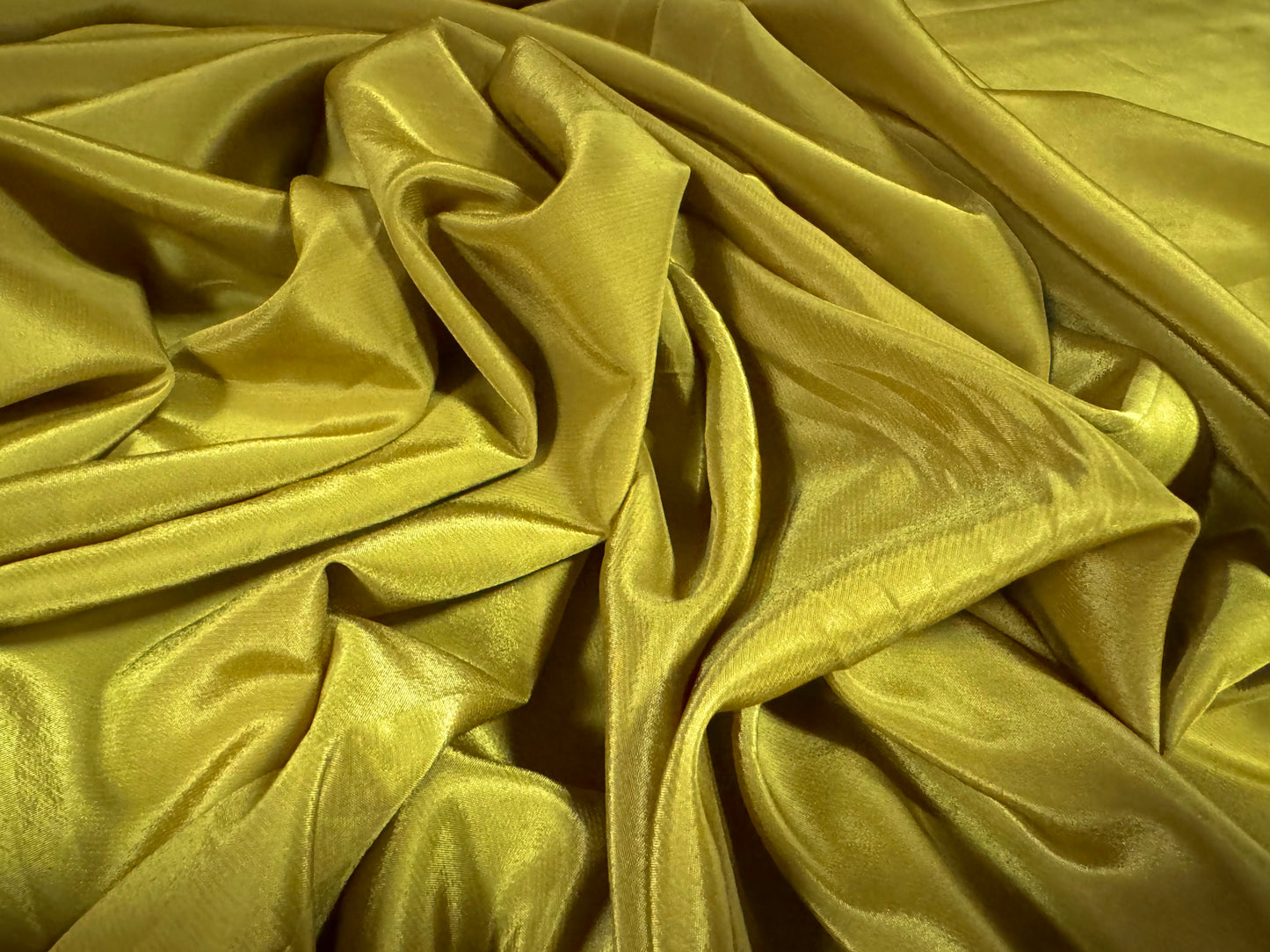 Crepe de chine woven dress fabric, per metre - plain - chartreuse
