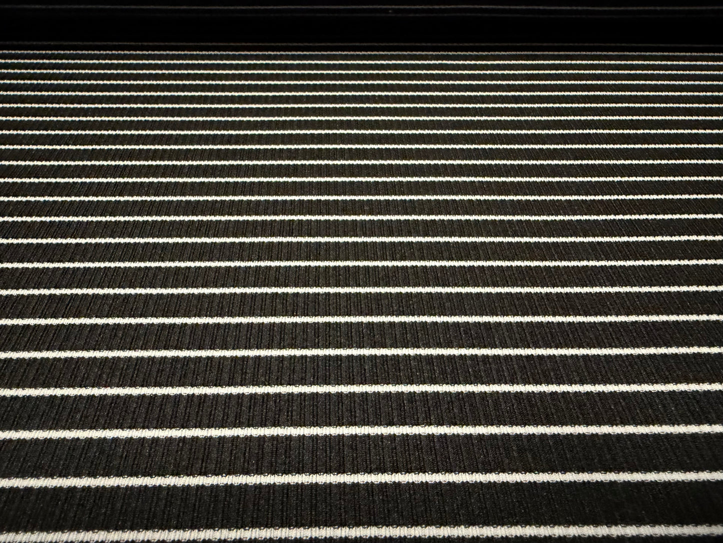 Stretch Spandex rib jersey fabric, per metre - pinstripe - black & white