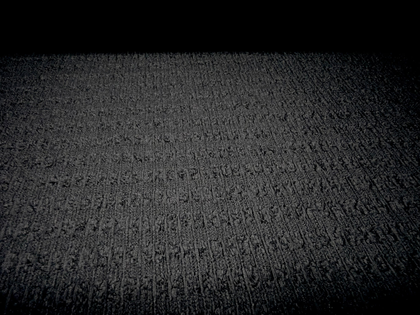 Stretch crepe woven fashion fabric, per metre - seersucker stripe - black