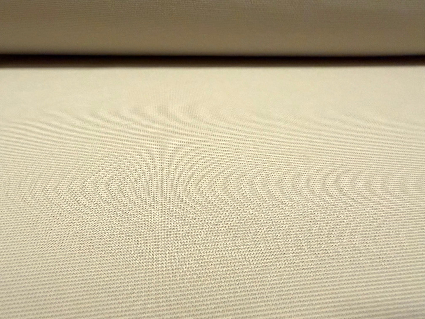 Fine ottoman rib stretch double jersey fabric , per metre - plain - stone