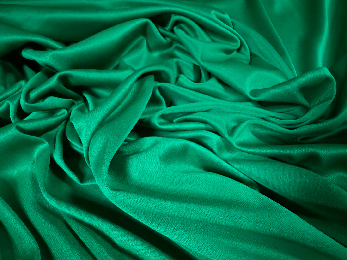 Single jersey fashion fabric, per metre - plain - emerald green