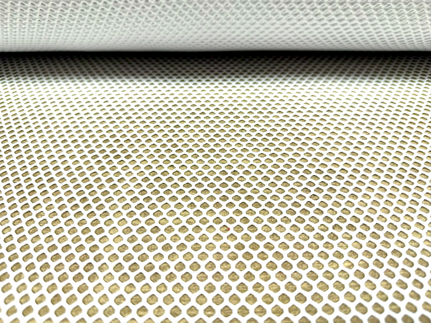 Fishnet mesh stretch spandex fabric, per metre - plain - white