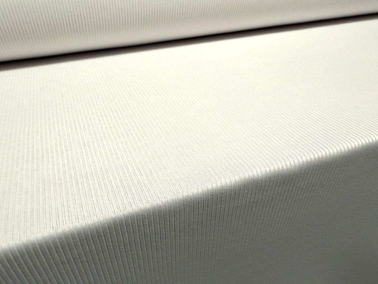 2x1 Stretch spandex ribbed jersey fabric, per metre - plain - white
