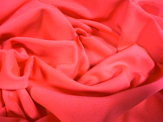 Stretch spandex double jersey fabric, per metre - plain - neon pink