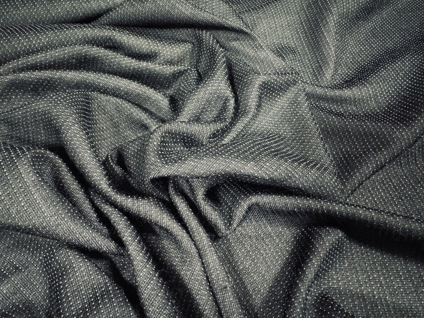 Double jersey knit fabric, per metre - plain - grey