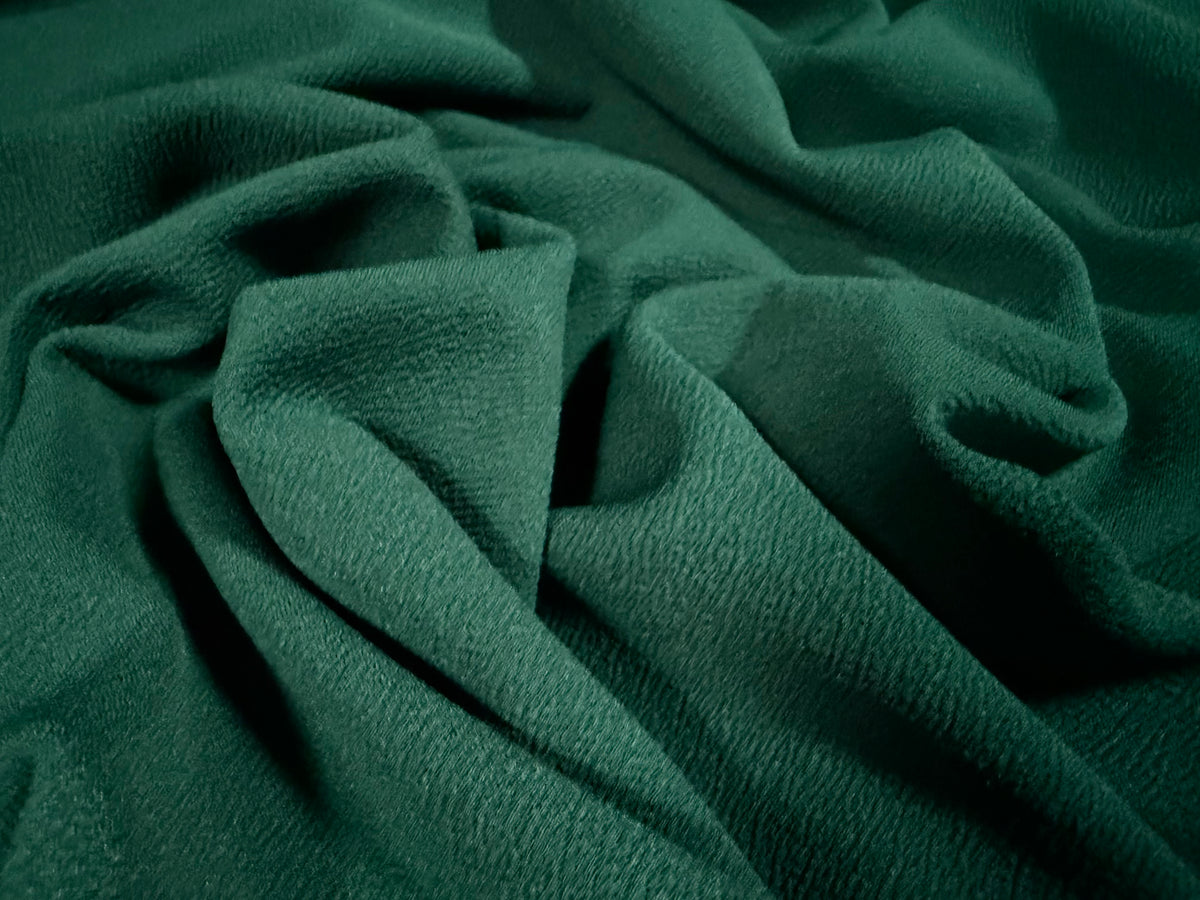 Liverpool textured stretch double jersey fabric, per metre - plain - bottle green