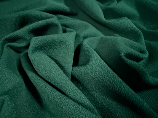 Liverpool textured stretch double jersey fabric, per metre - plain - bottle green