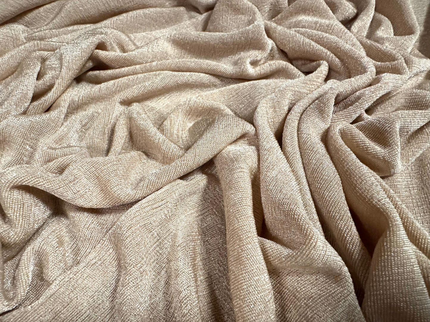 Slinky Stretch spandex jersey fabric, per metre - plain - champagne