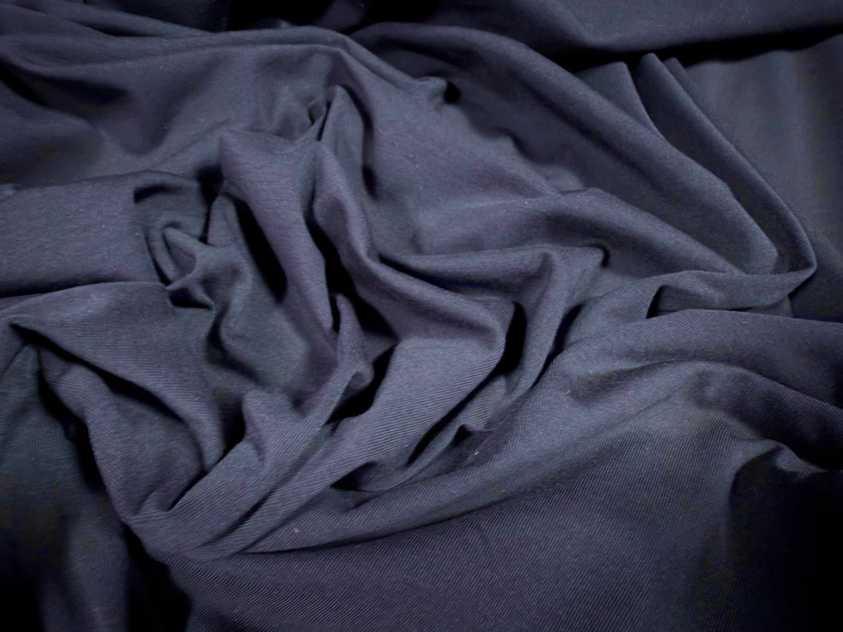 Super stretch single jersey fabric, per metre - plain - French Navy