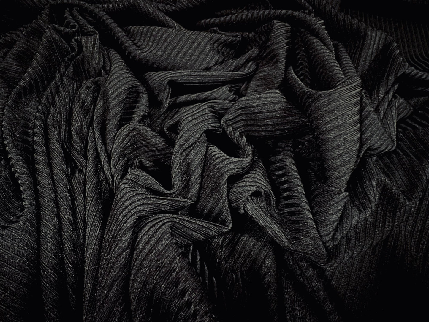 Super stretch spandex fine rib jersey fabric, per metre - plain - black