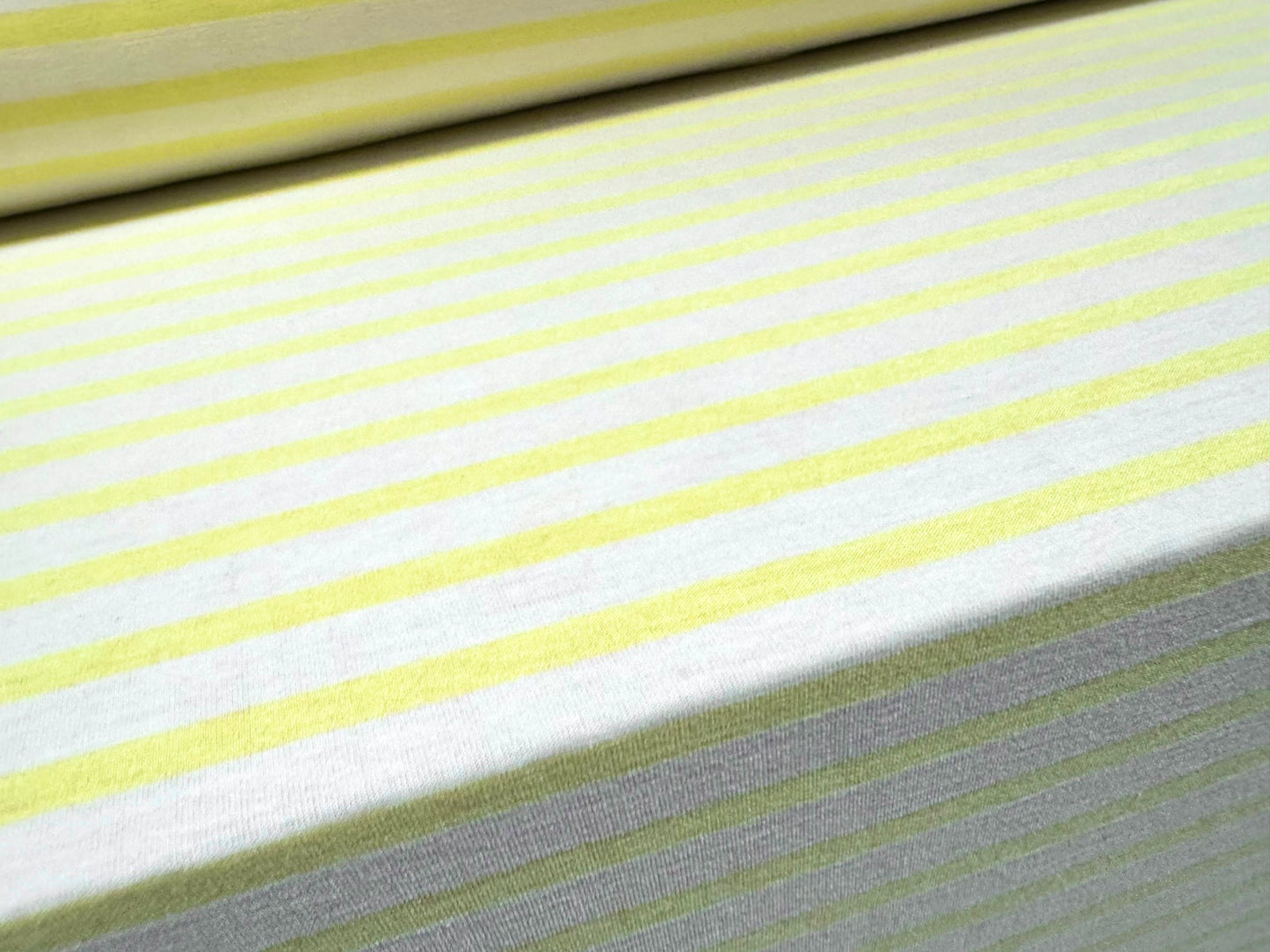 Viscose spandex stretch single jersey fabric, per metre - stripe - Red & white