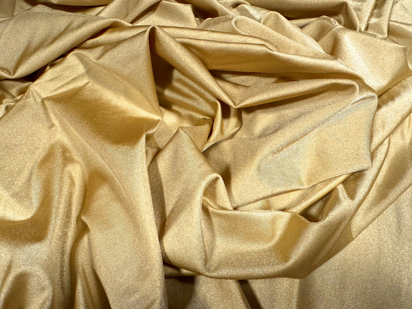 Swimwear stretch spandex jersey fabric, per metre - plain - gold