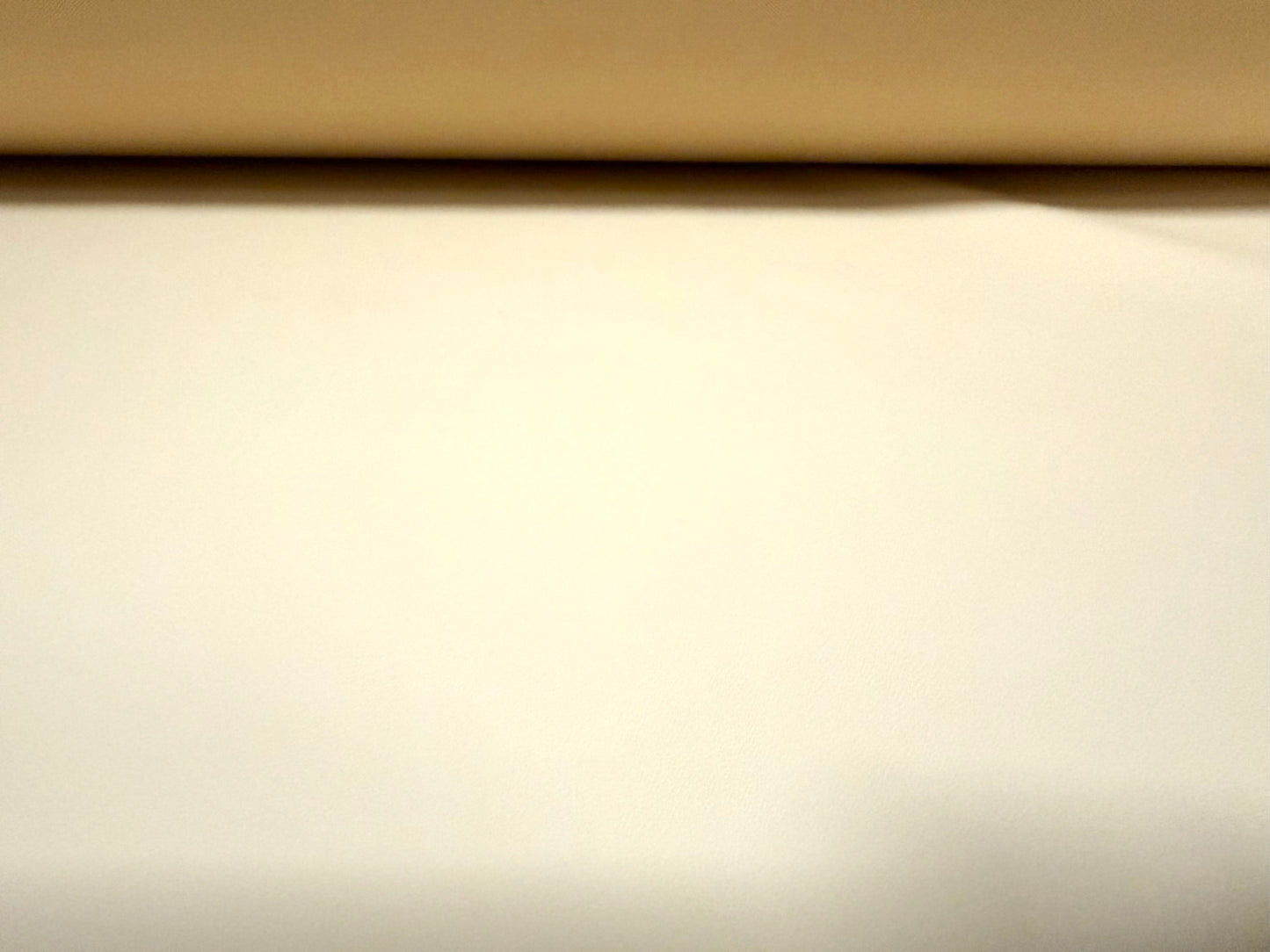 Faux leather pvc coated fabric, per metre - plain - cream
