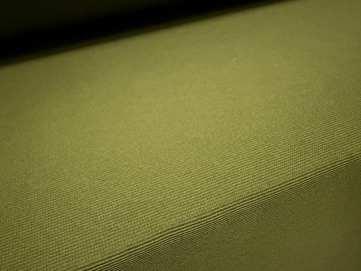 Fine ottoman rib stretch double jersey fabric , per metre - plain - avocado