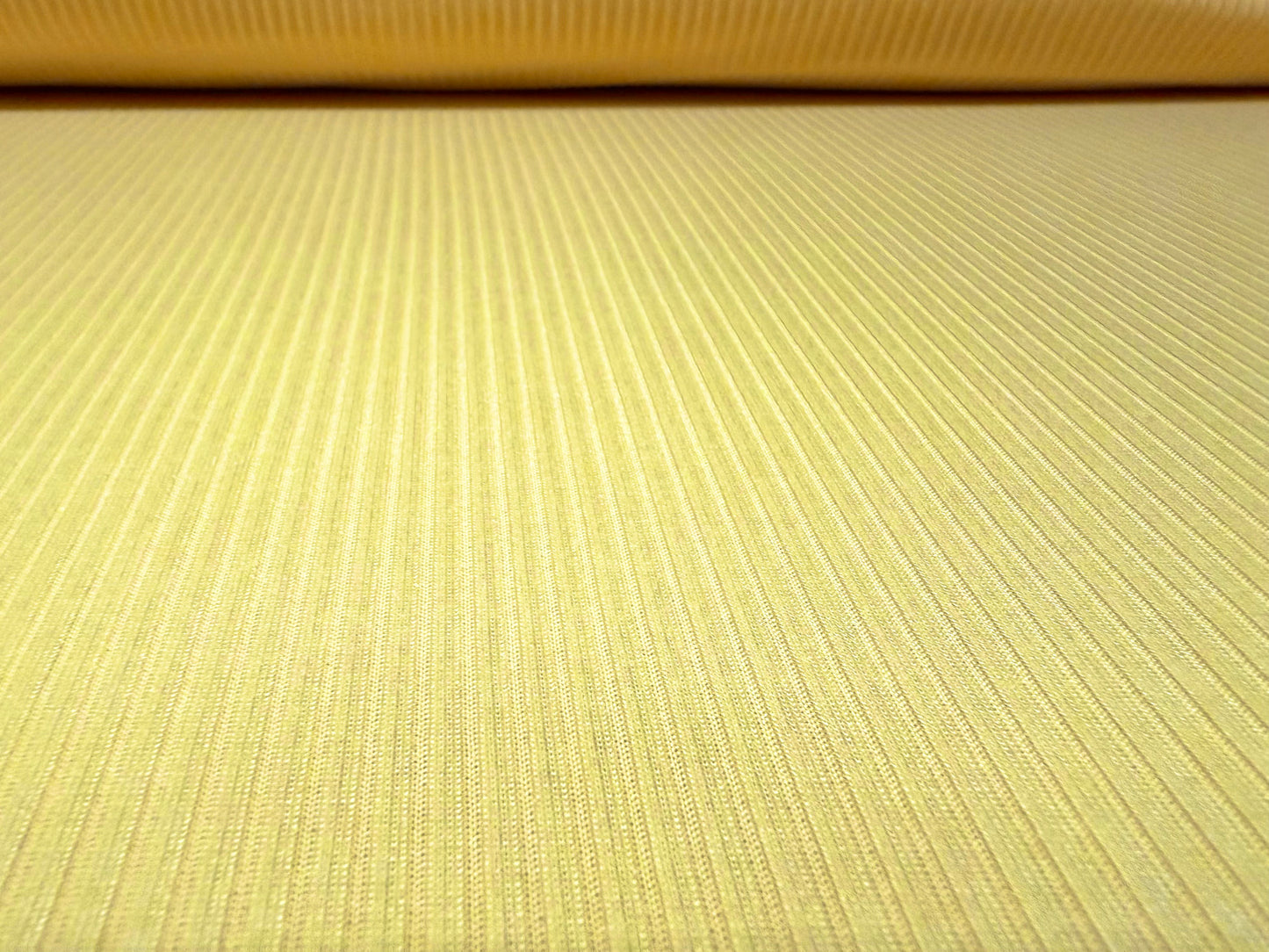 Stretch spandex rib jersey fabric, per metre - plain - custard