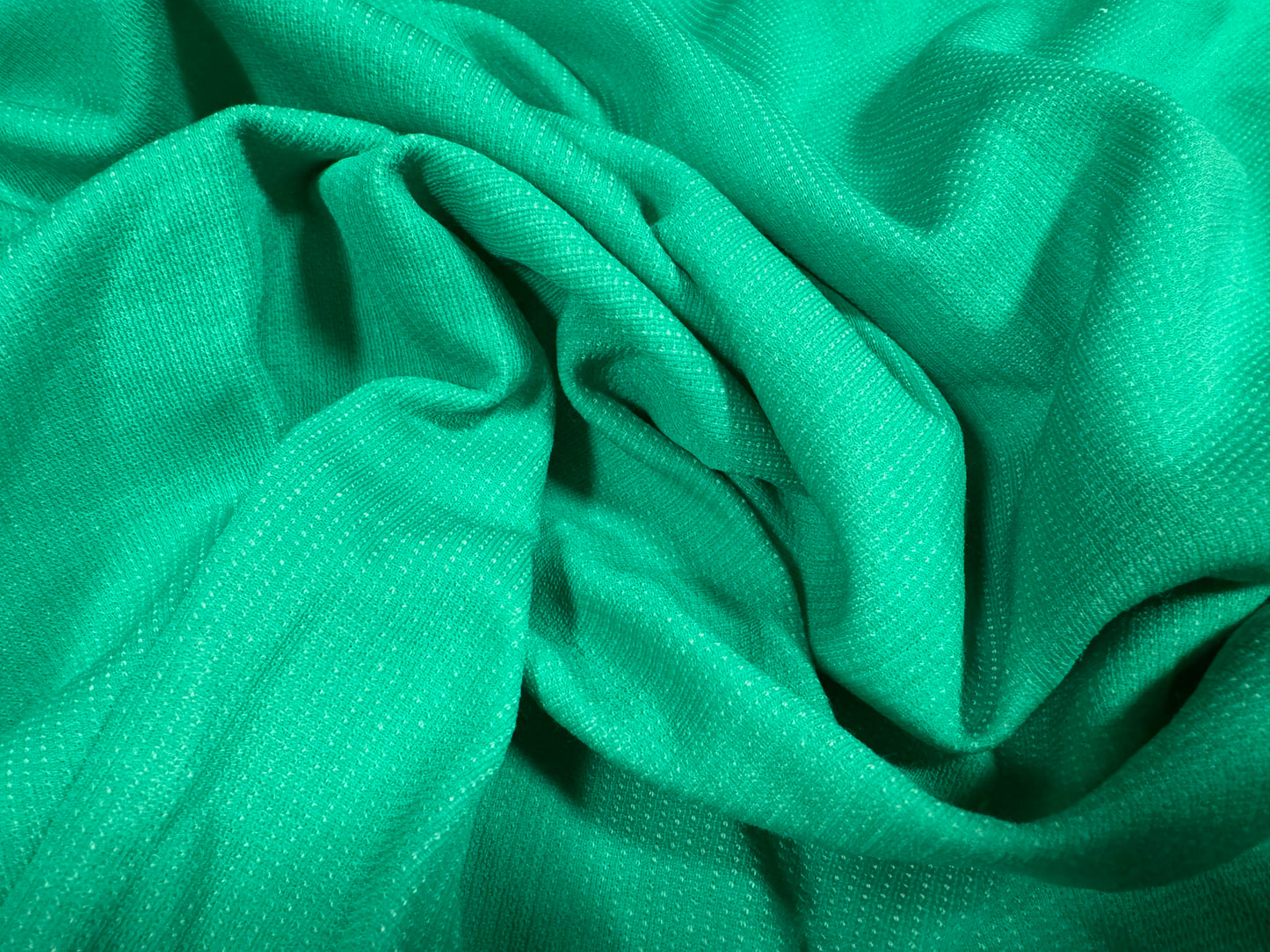 Double jersey knit fabric, per metre - plain - jade green