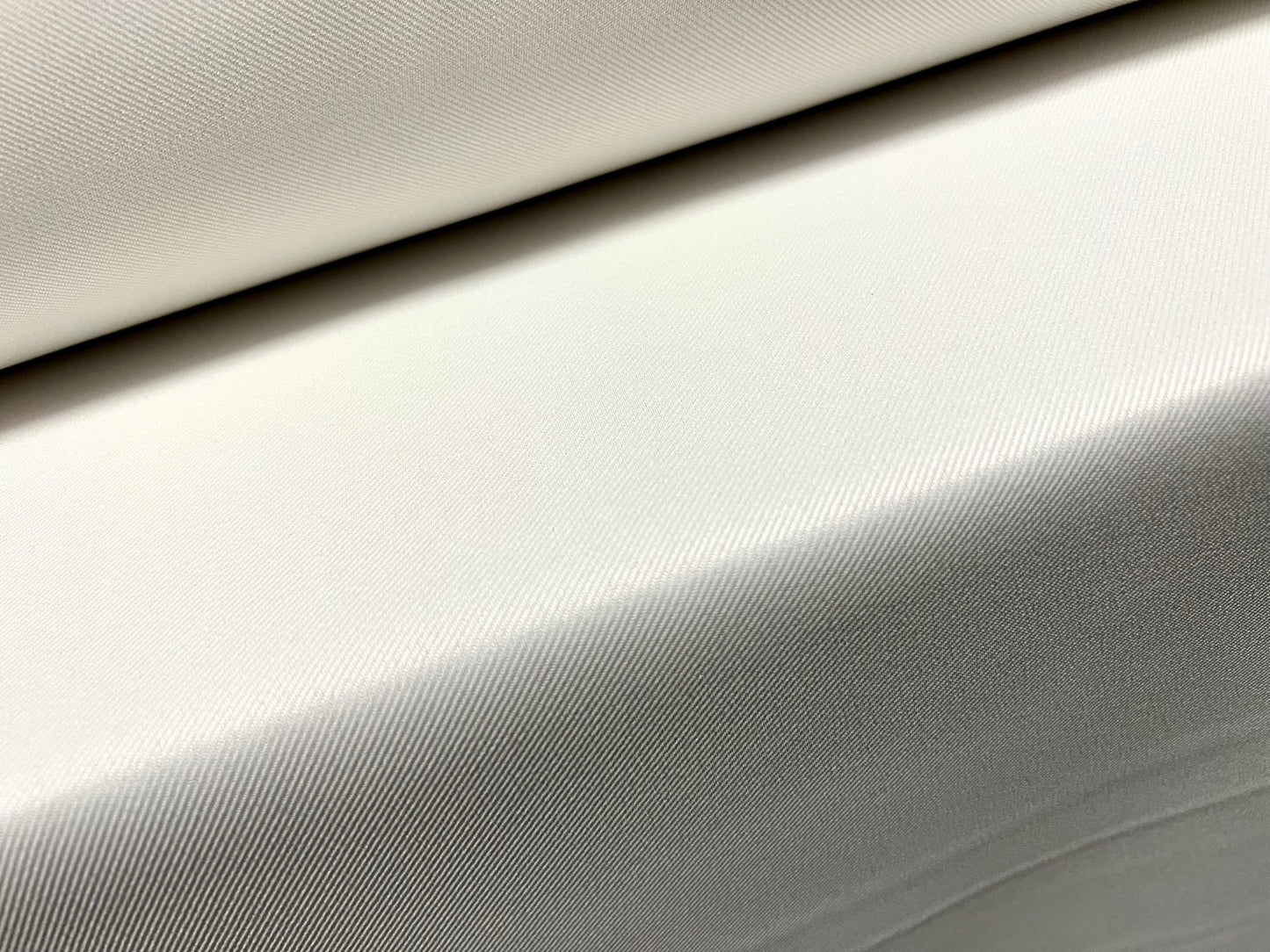 Plain weave twill trouser fabric, per metre - white