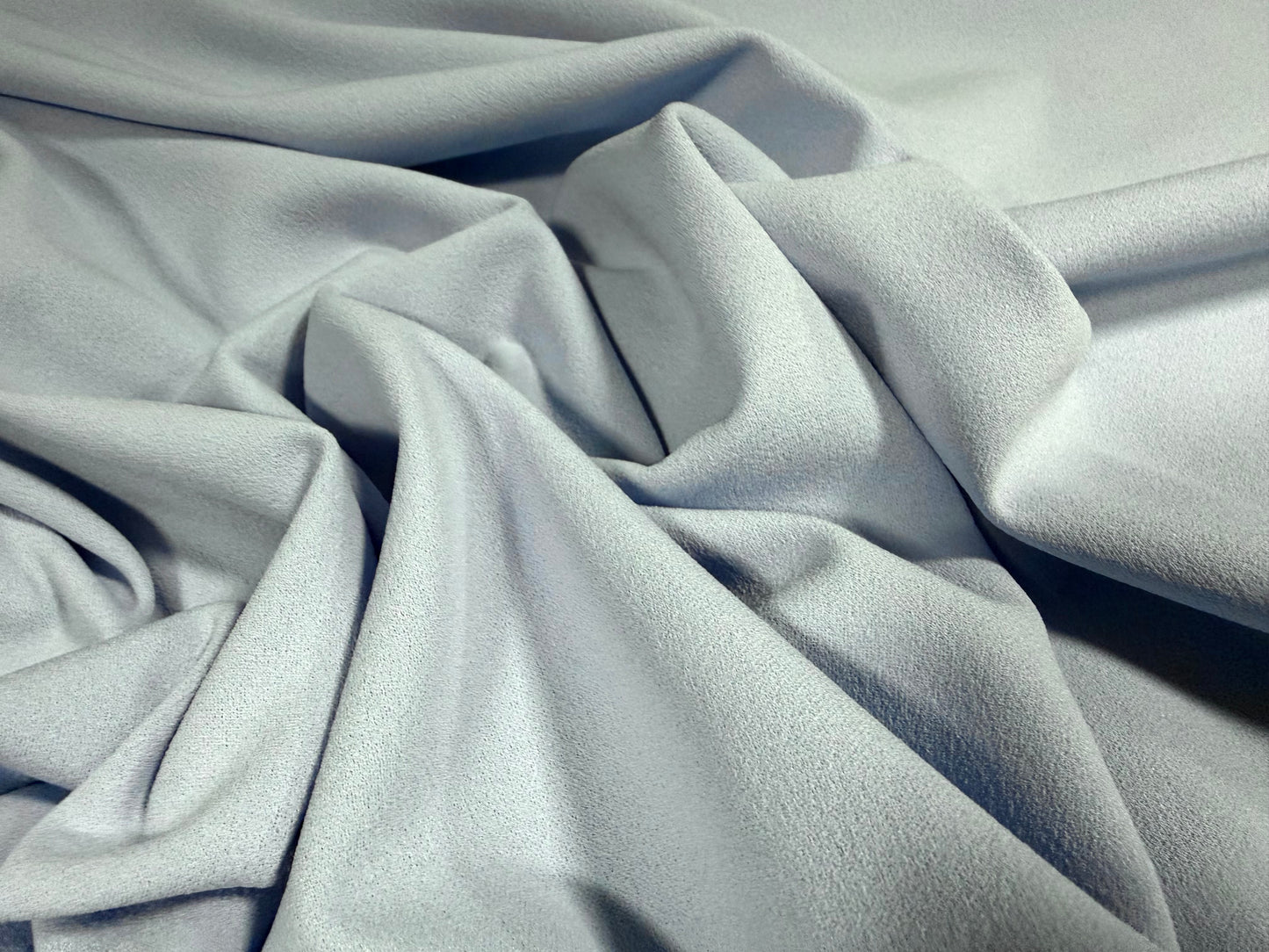 Scuba crepe stretch spandex double jersey fabric, per metre - plain - pale blue