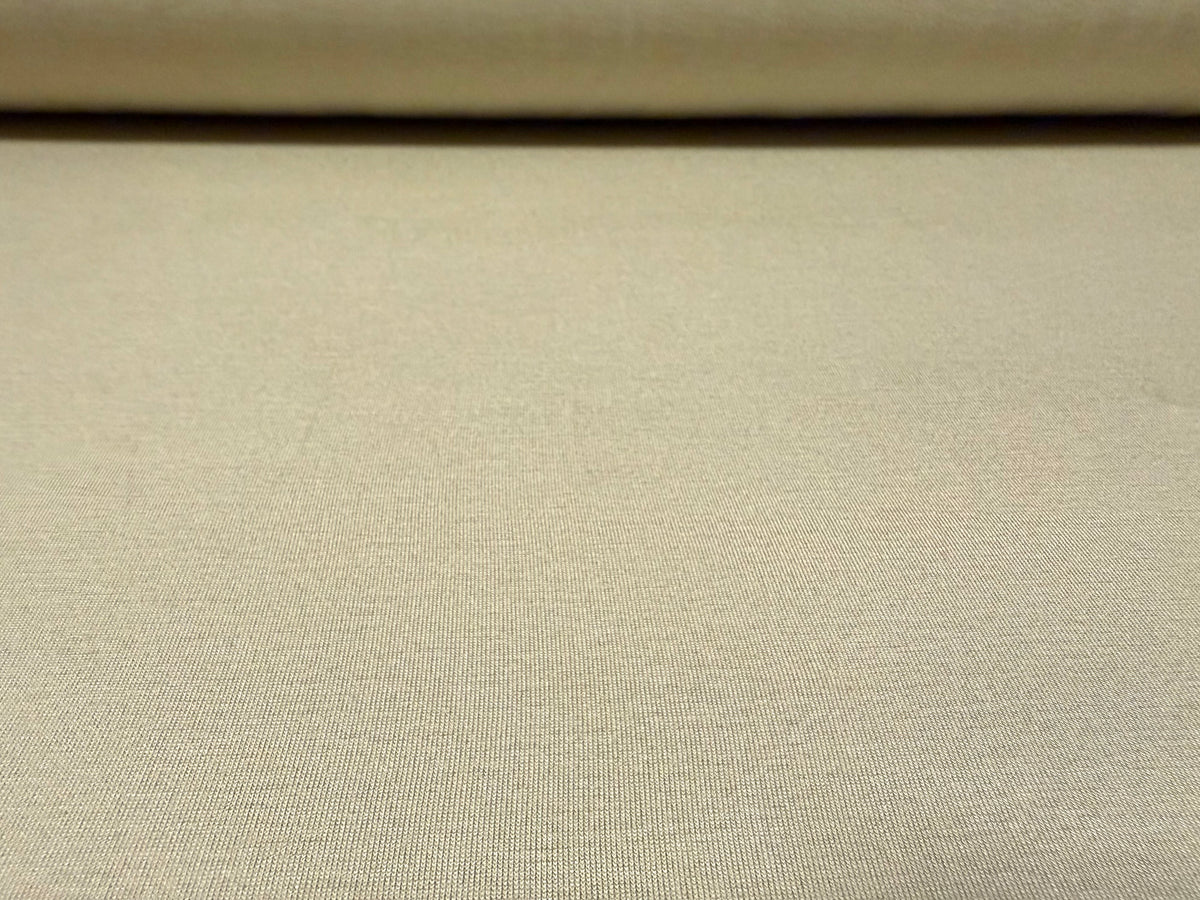 Viscose Spandex stretch single jersey fabric, per metre - plain - flax