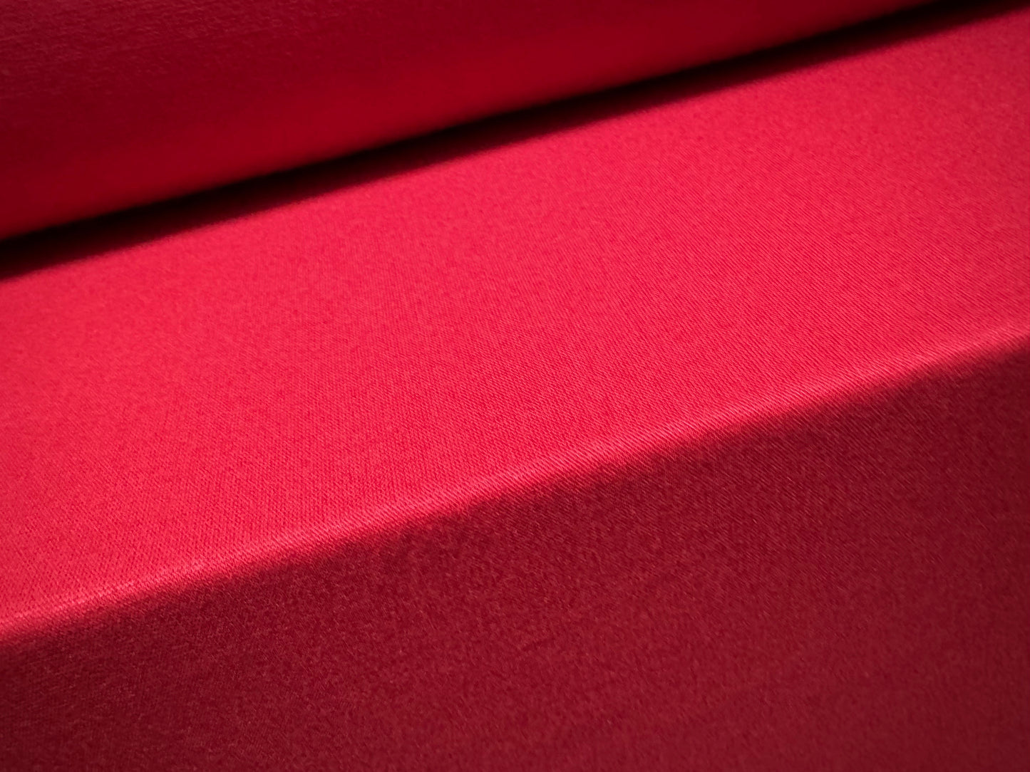 Ponte Roma double jersey stretch spandex fabric, per metre - plain - winter red