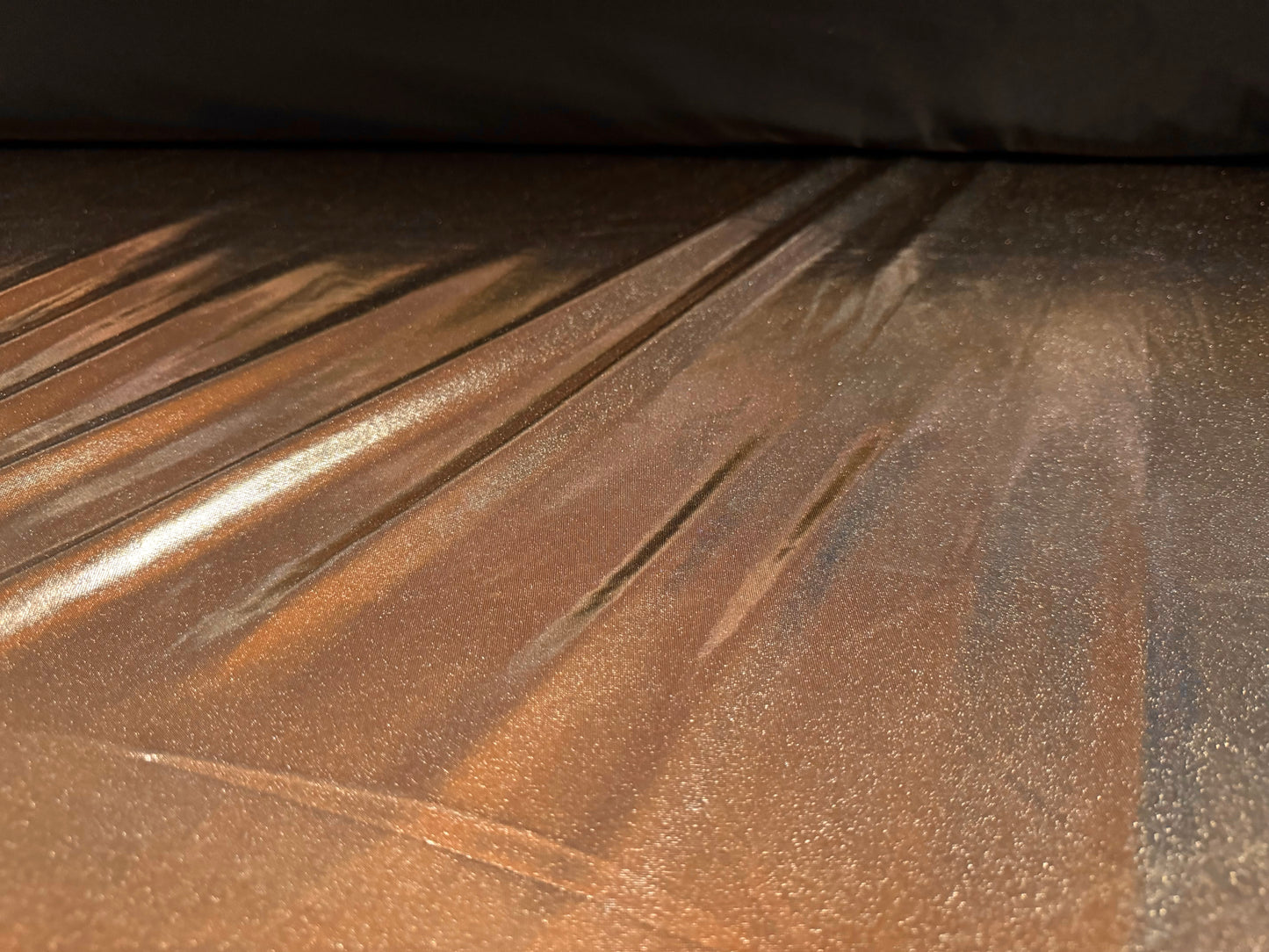 Metallic lamé stretch spandex jersey fabric, per metre - plain - rose gold