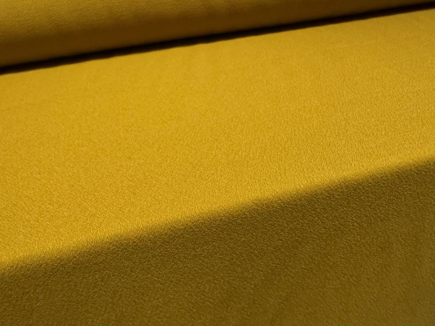 Lightweight moss crepe woven fabric, per metre - plain - mustard