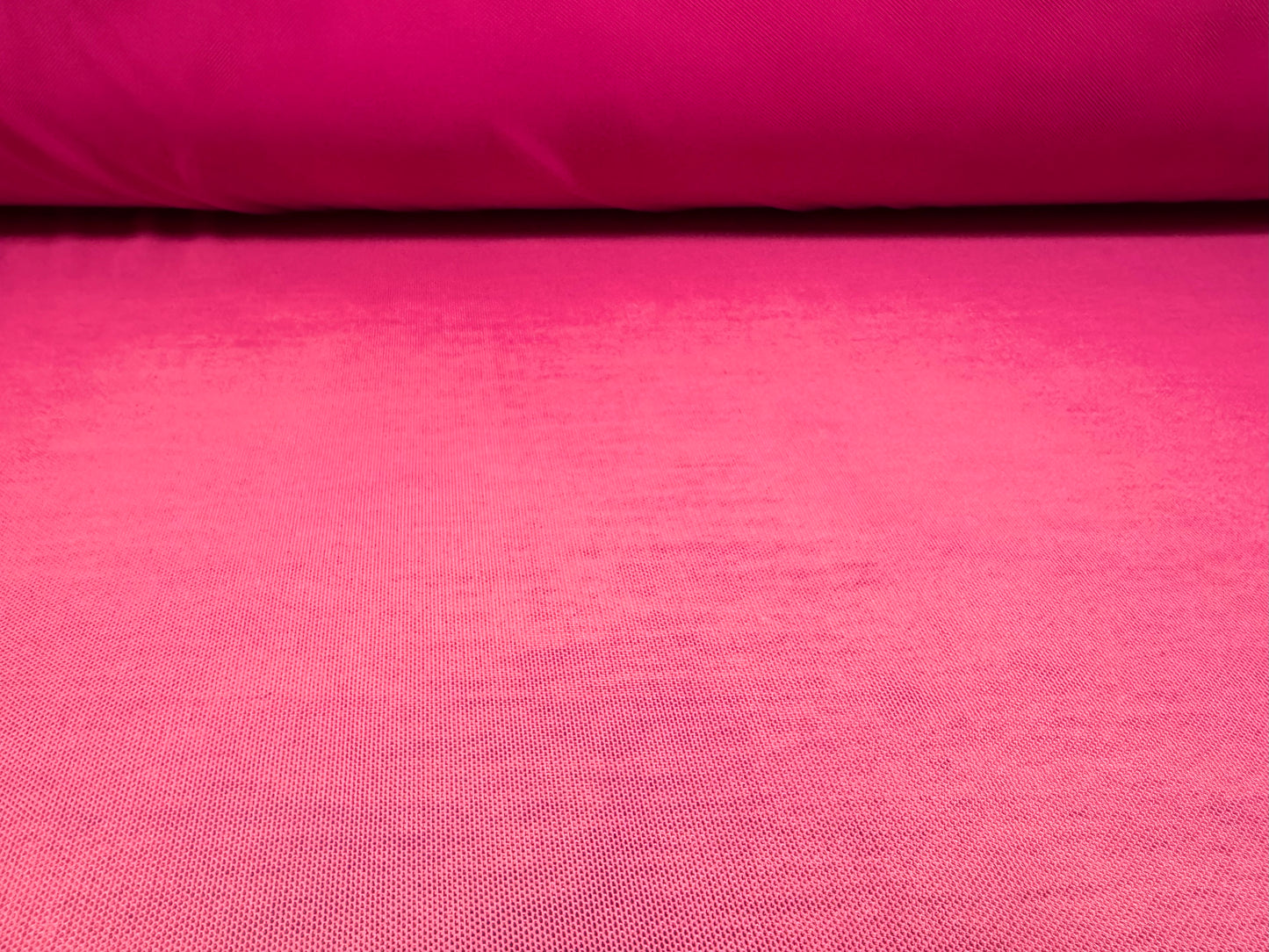 Power mesh net stretch spandex fabric, per metre - plain - bright pink