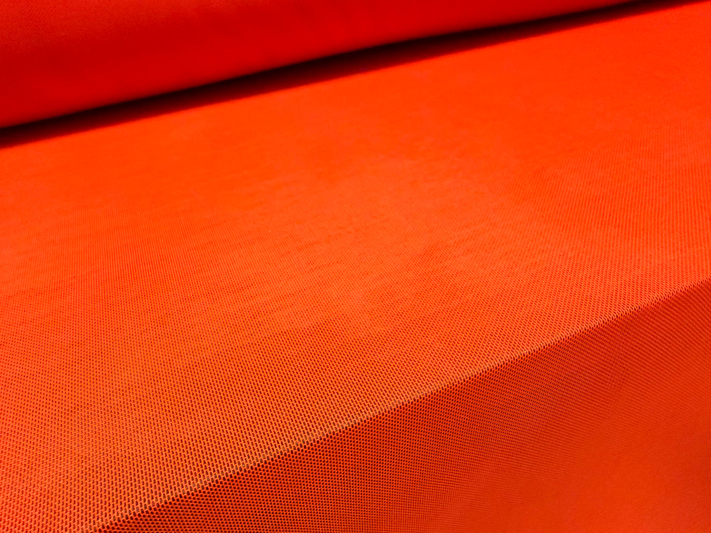 Power mesh net stretch spandex fabric, per metre - plain - fluorescent orange