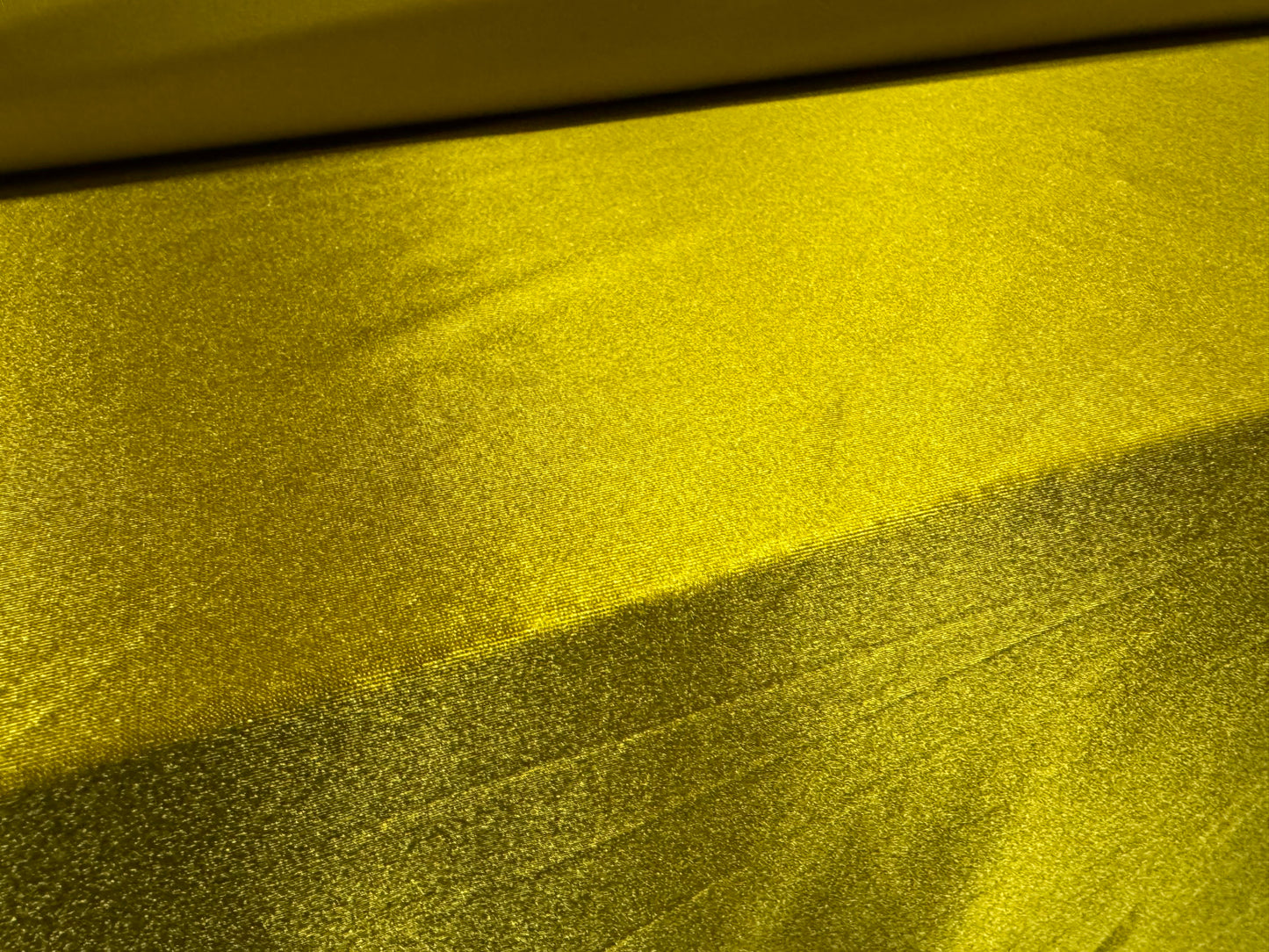 Stretch satin activewear jersey fabric, per metre - plain - mustard