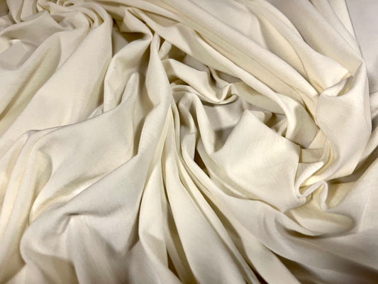 Super stretch crepe single jersey fabric, per metre - plain - cream