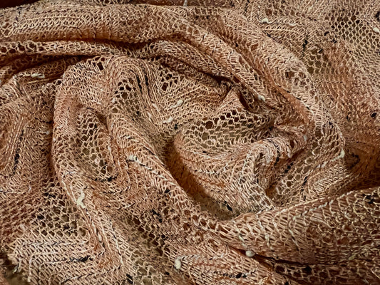 Brown Two tonal loose Boucle Knit wooly Scarf fabric 55 Wide MR996 -  Midland Textiles