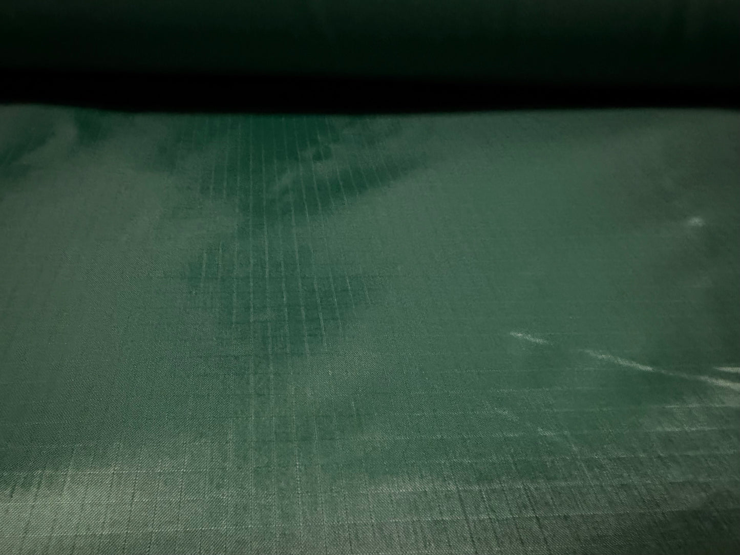 Rip stop nylon fabric, per metre - plain - bottle green