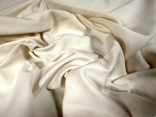 Plain weave cotton chino fabric, per metre - light cream