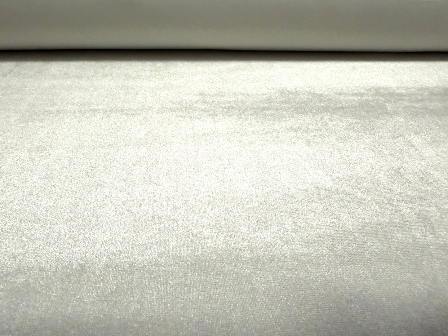 Spandex velvet stretch dress fabric, per metre - plain - winter white