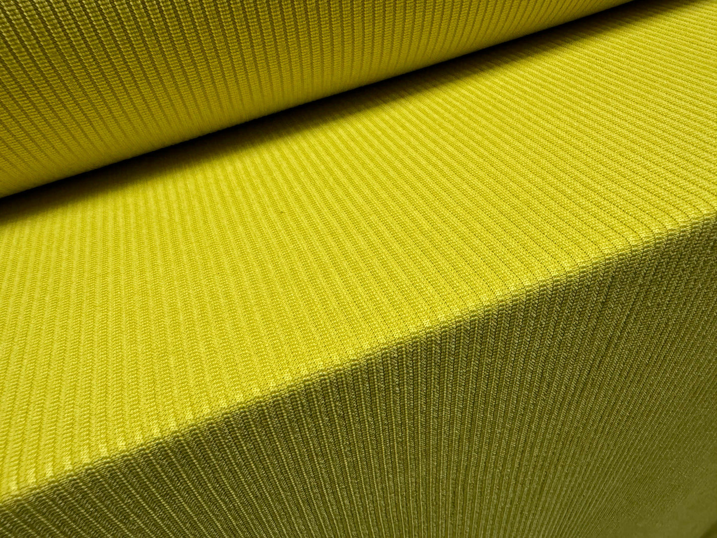 Heavyweight rib jersey fabric, per metre - plain - chartreuse