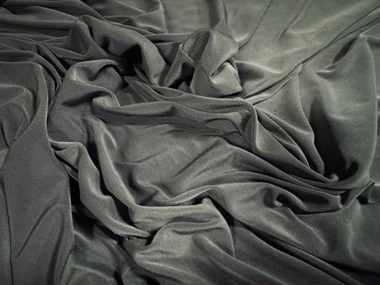 Soft touch spandex stretch jersey dress fabric, per metre - plain - Titanium grey