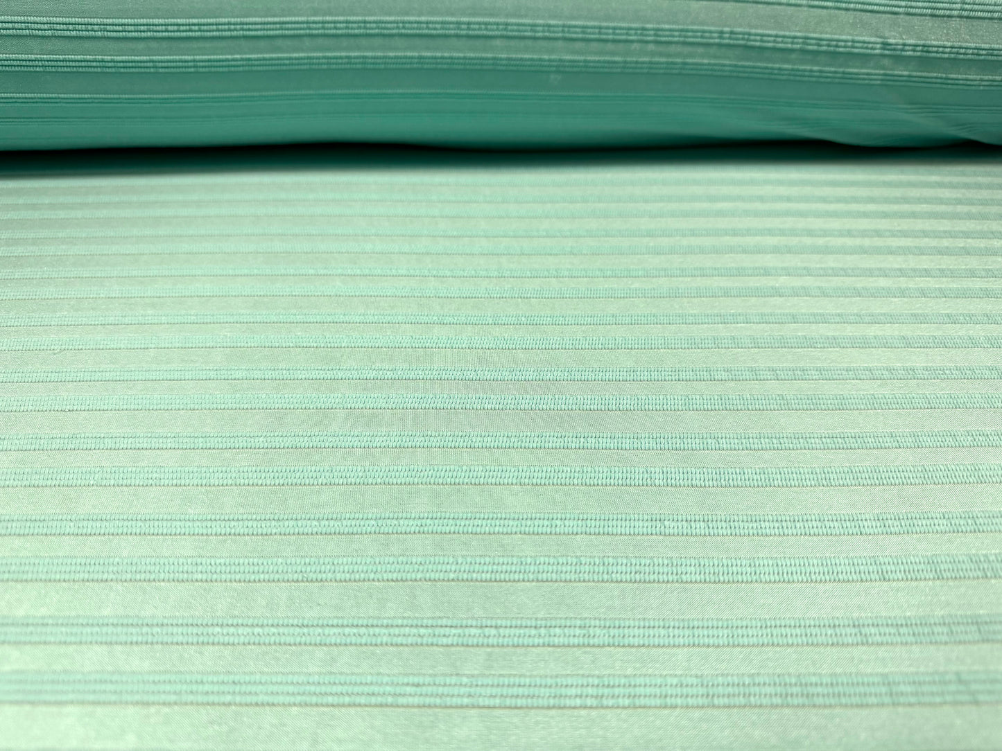 Stretch ribbed single jersey fabric, per metre - stripe - turquoise