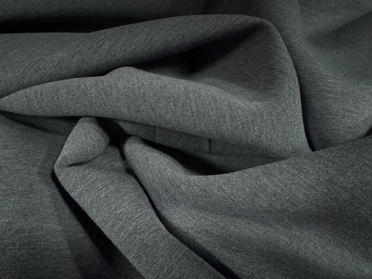 Sandwich Scuba Neoprene spandex double jersey fabric, per metre - blue-grey marl