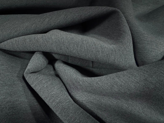 Sandwich Scuba Neoprene spandex double jersey fabric, per metre - blue-grey marl