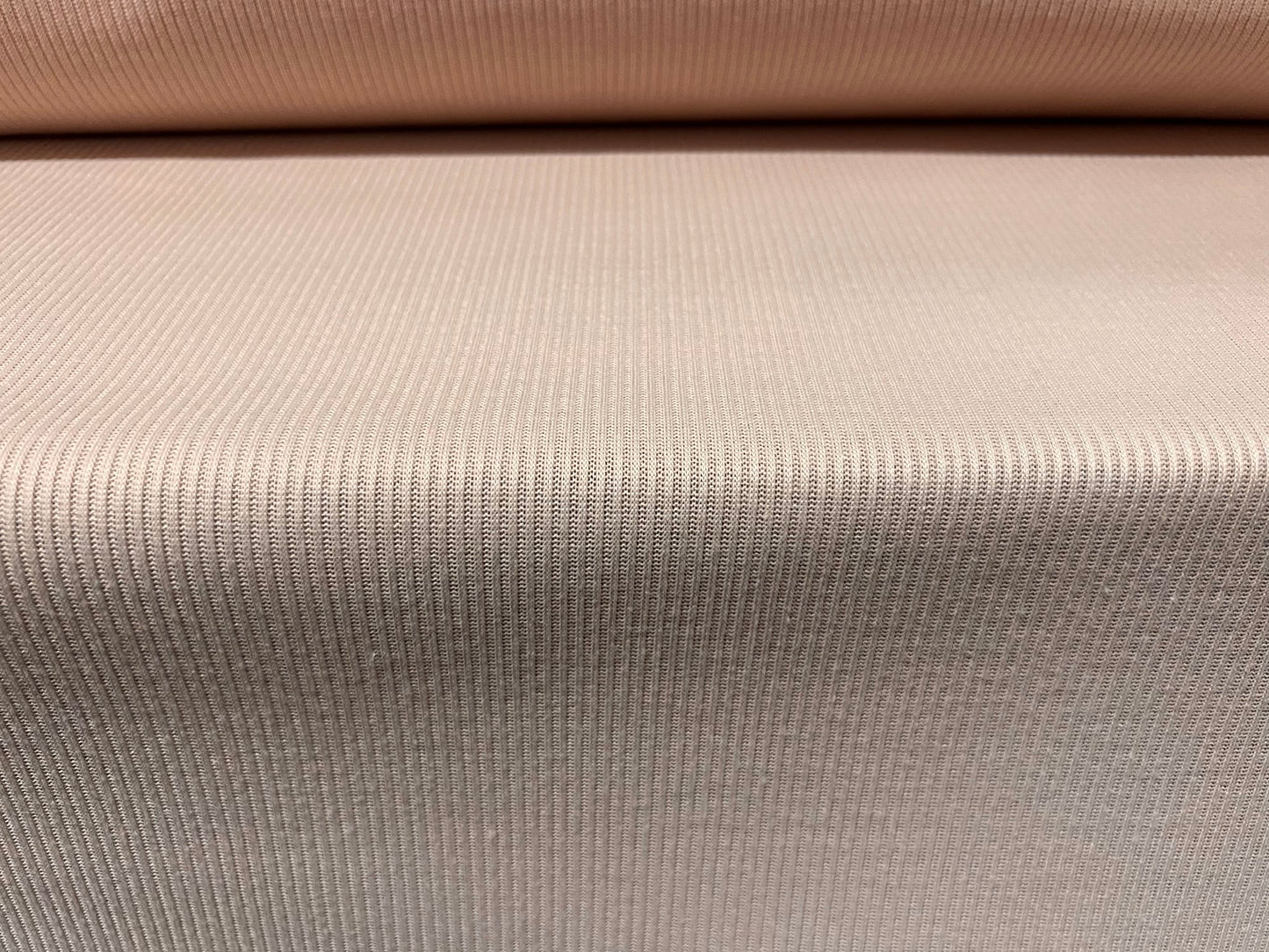 Soft handle ribbed jersey knit fabric, per metre - plain - nude