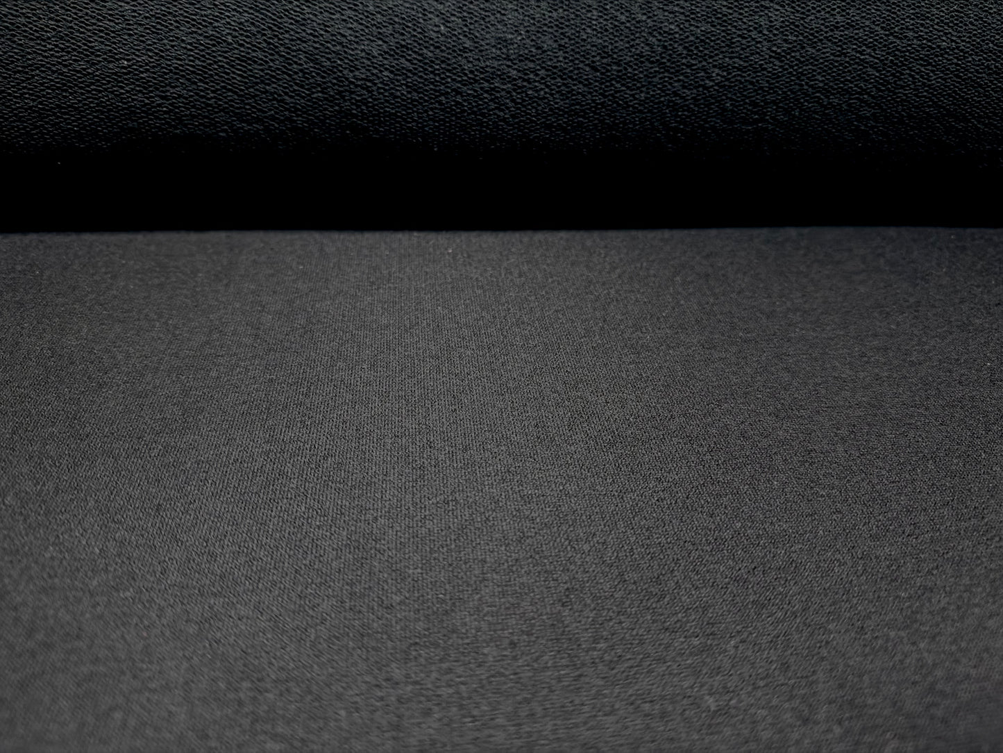 Cotton French Terry loopback sweatshirt fabric, per metre - plain - black