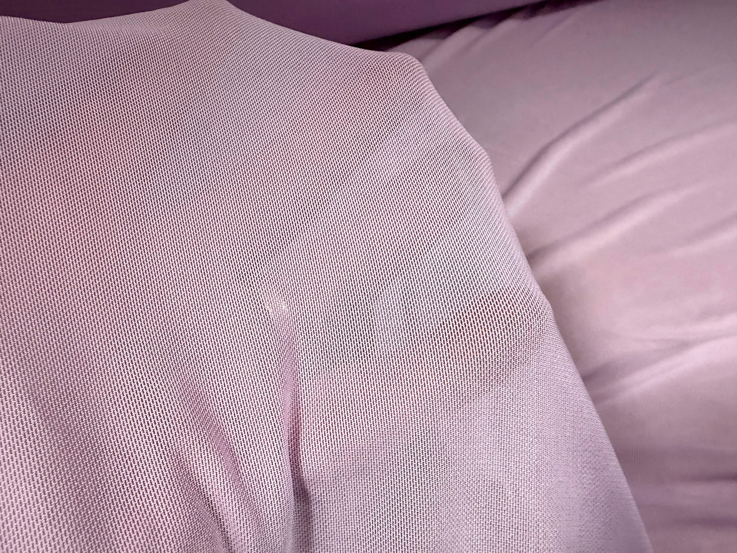 Power mesh net stretch spandex fabric, per metre - plain - wisteria lilac