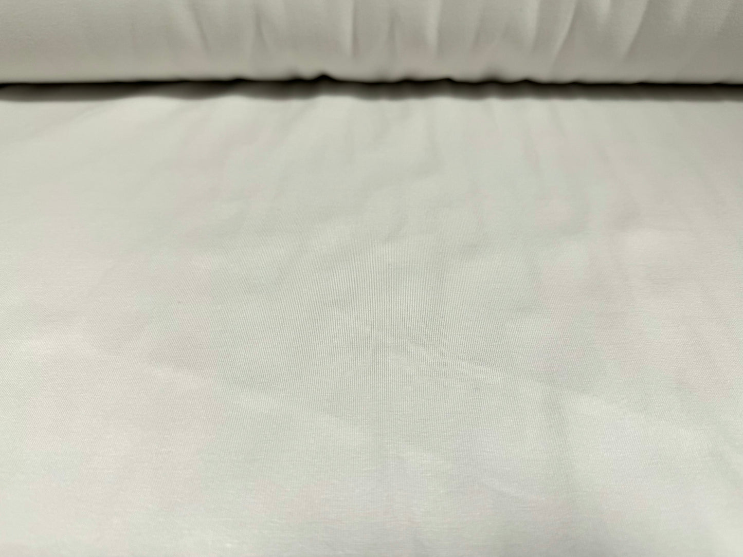 Cotton spandex stretch single jersey fabric, per metre - solid - ivory