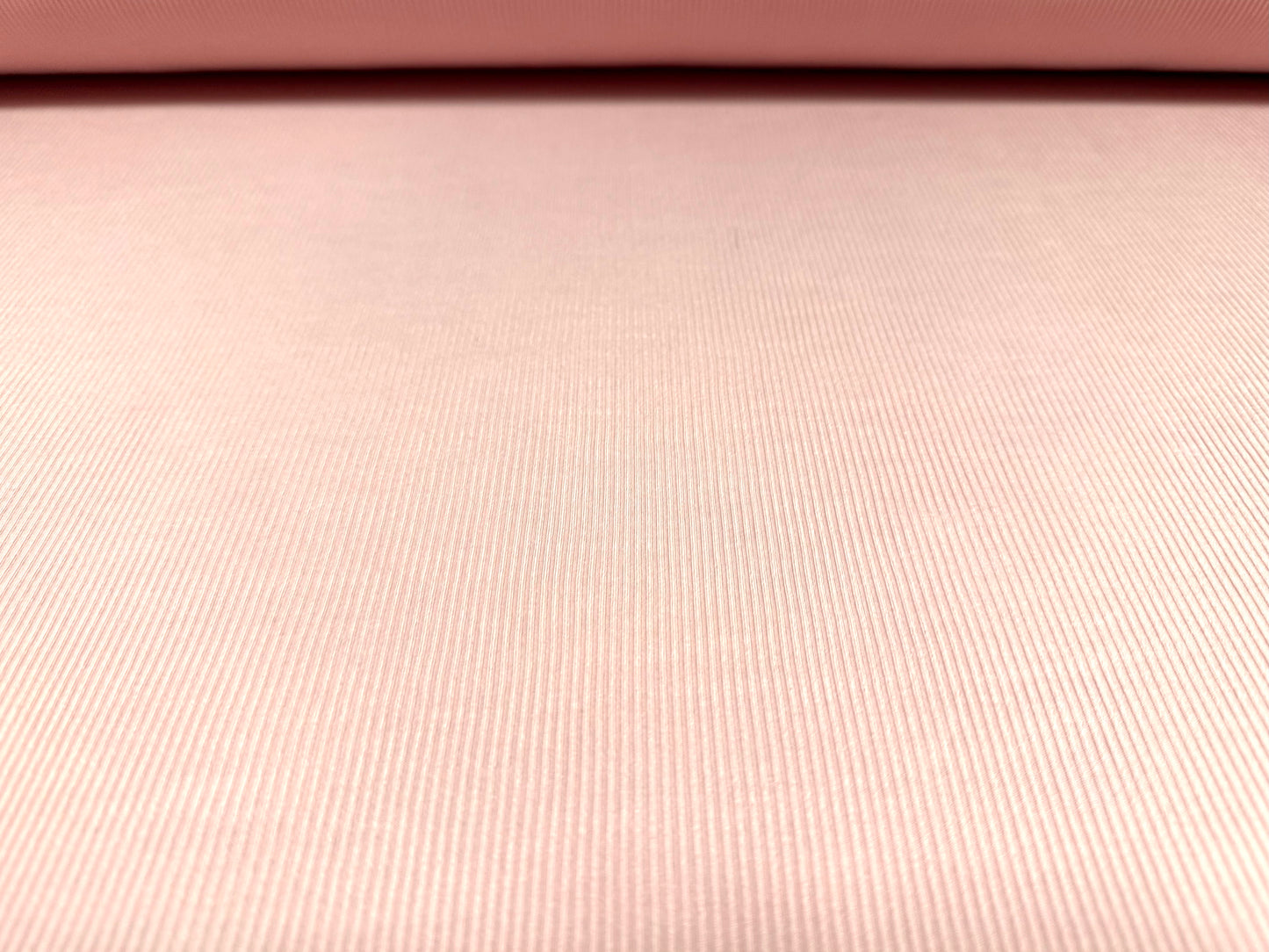 Fine ribbed spandex stretch jersey fabric, per metre - plain - pale pink